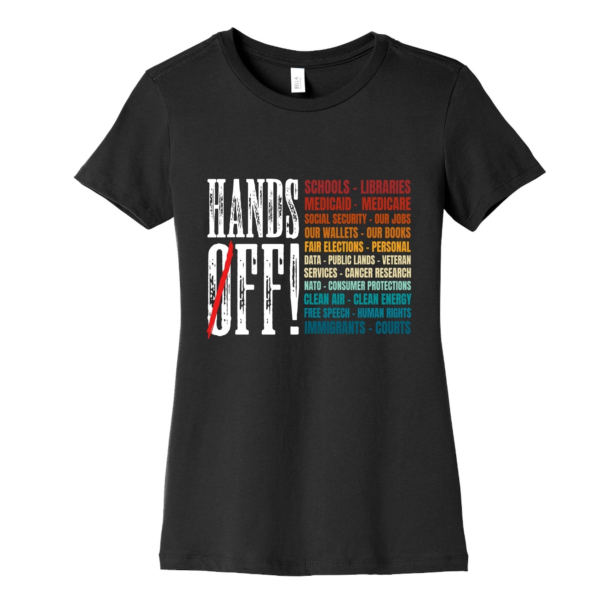 Hands Off Trump Protest Womens Cotton Tee Hoodie, Sweatshirt | CoreVibeTees.com (Image 3)