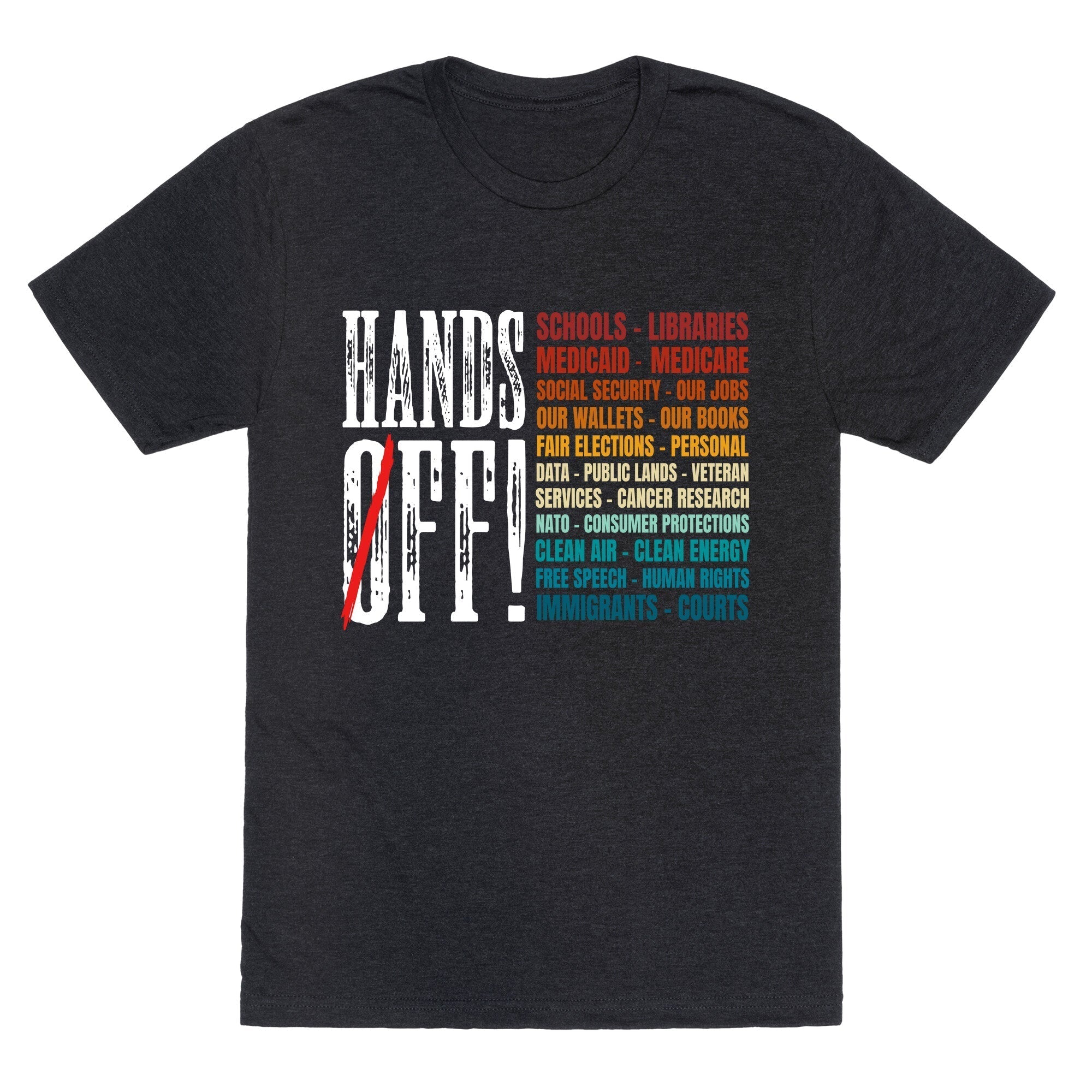 Hands Off Trump Protest Unisex Triblend Tee Hoodie, Sweatshirt | CoreVibeTees.com (Image 1)