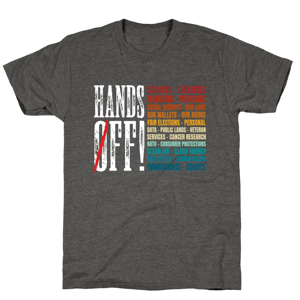 Hands Off Trump Protest Unisex Triblend Tee Hoodie, Sweatshirt | CoreVibeTees.com (Image 2)