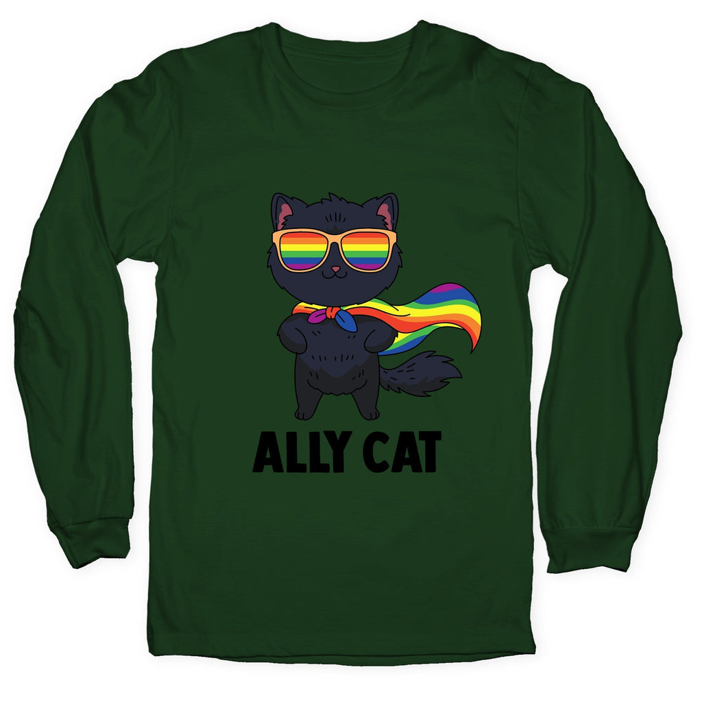 Ally Cat Longsleeve Tee Hoodie, Sweatshirt | CoreVibeTees.com (Image 1)