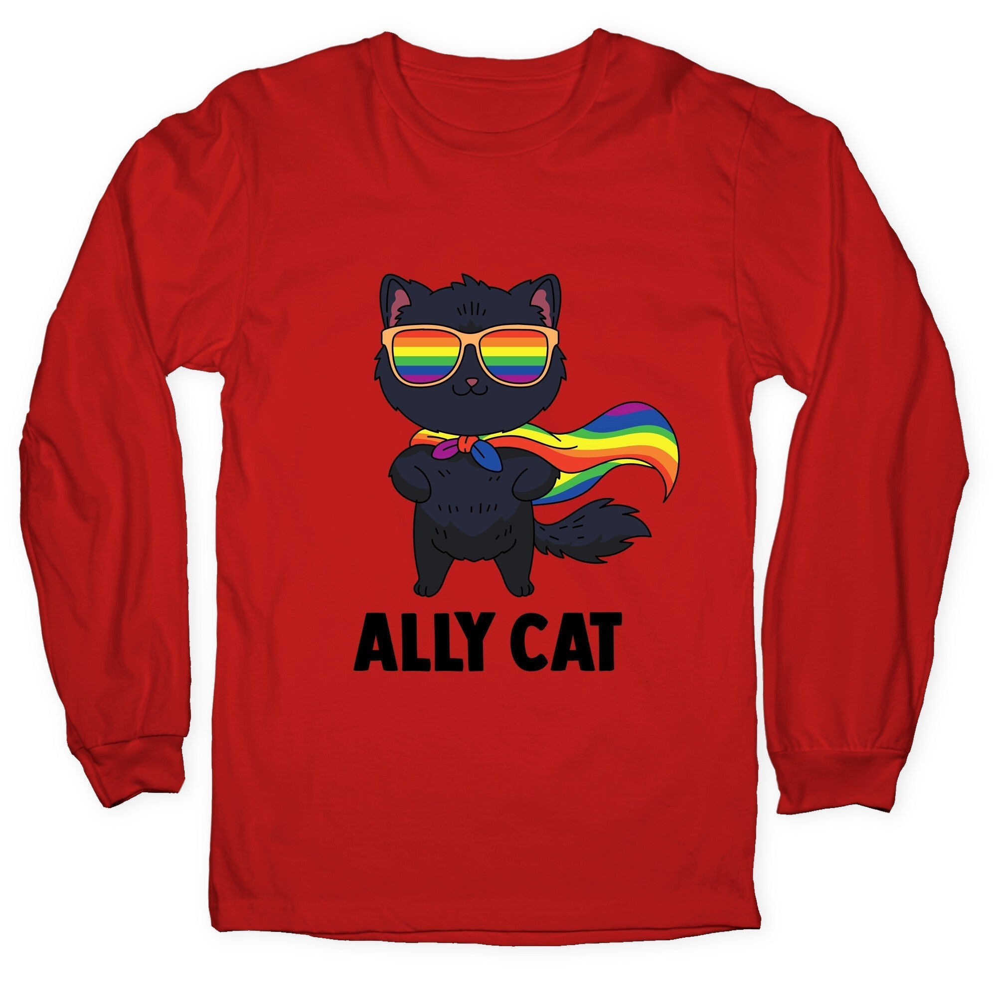 Ally Cat Longsleeve Tee Hoodie, Sweatshirt | CoreVibeTees.com (Image 2)