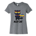 Ally Cat Womens Cotton Tee Hoodie, Sweatshirt | CoreVibeTees.com (Image 1)