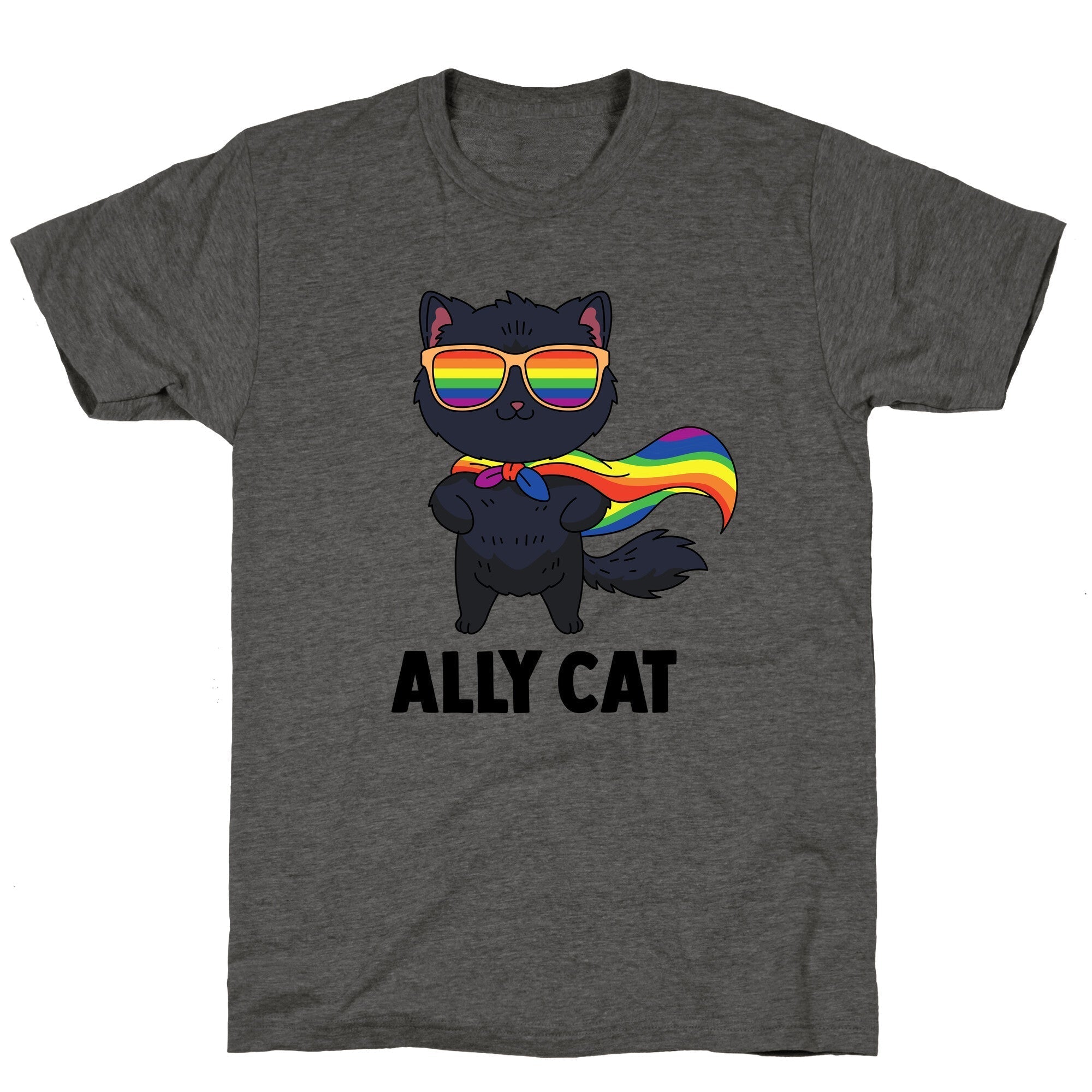 Ally Cat Unisex Triblend Tee Hoodie, Sweatshirt | CoreVibeTees.com (Image 1)