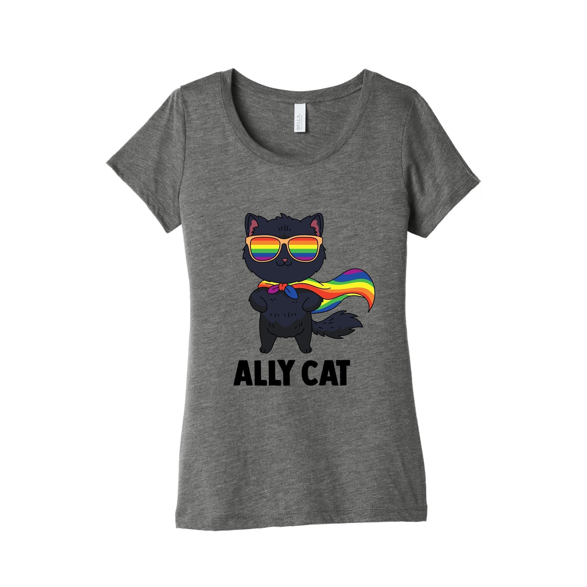 Ally Cat Womens Triblend Tee Hoodie, Sweatshirt | CoreVibeTees.com