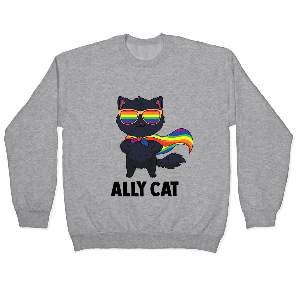 Ally Cat Crewneck Sweatshirt T-Shirts, Hoodie | CoreVibeTees.com (Image 1)