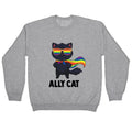 Ally Cat Crewneck Sweatshirt T-Shirts, Hoodie | CoreVibeTees.com (Image 1)