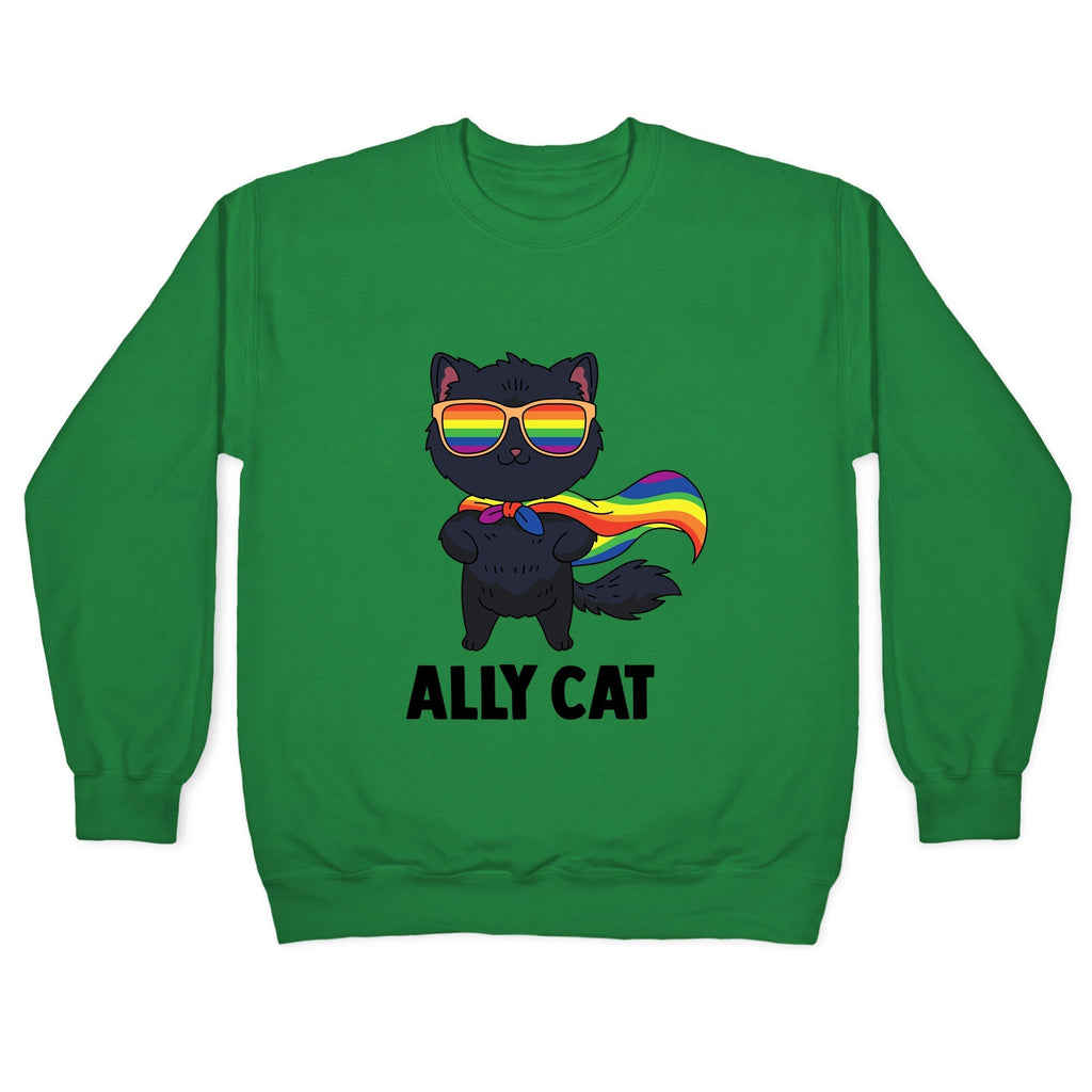 Ally Cat Crewneck Sweatshirt T-Shirts, Hoodie | CoreVibeTees.com (Image 2)
