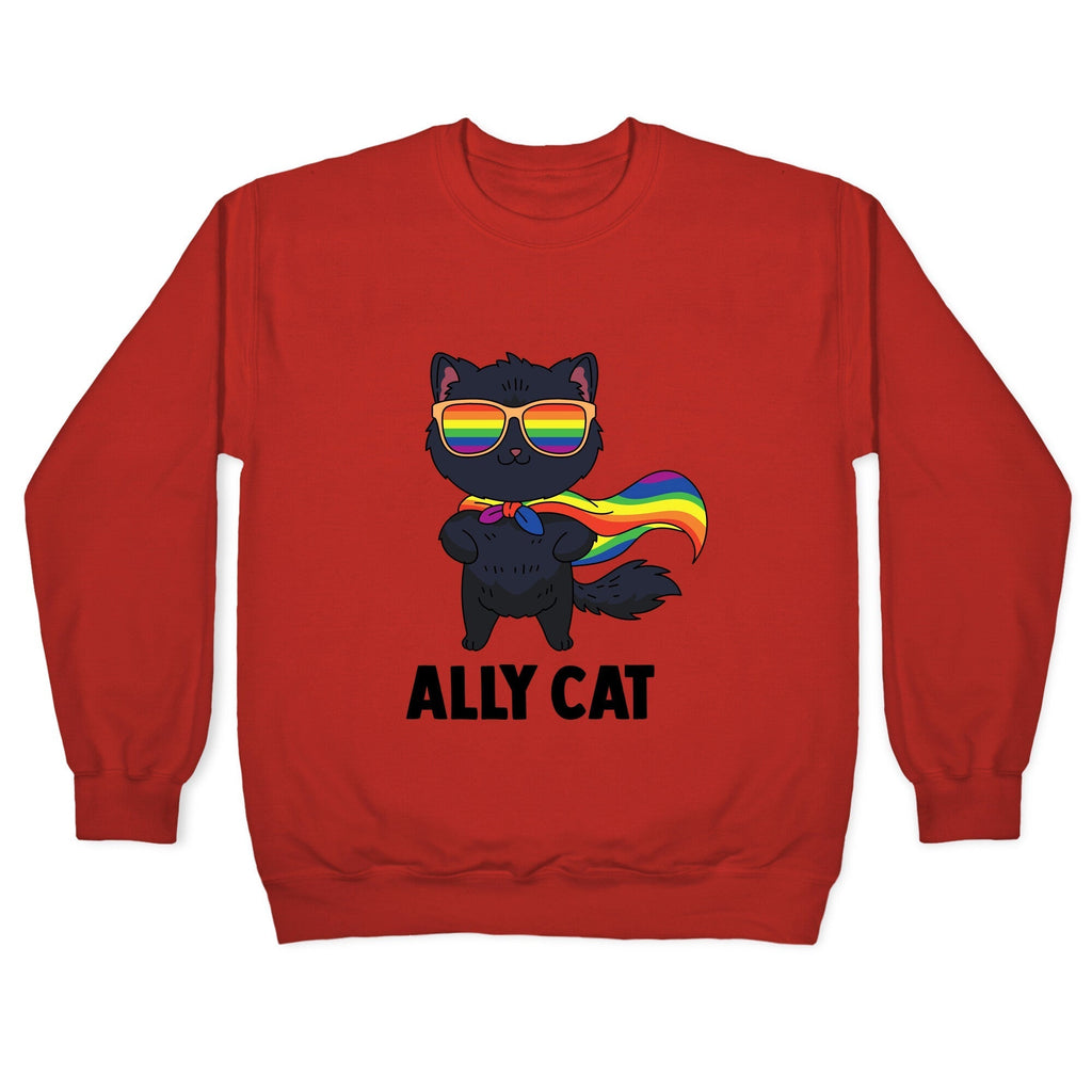 Ally Cat Crewneck Sweatshirt T-Shirts, Hoodie | CoreVibeTees.com (Image 3)