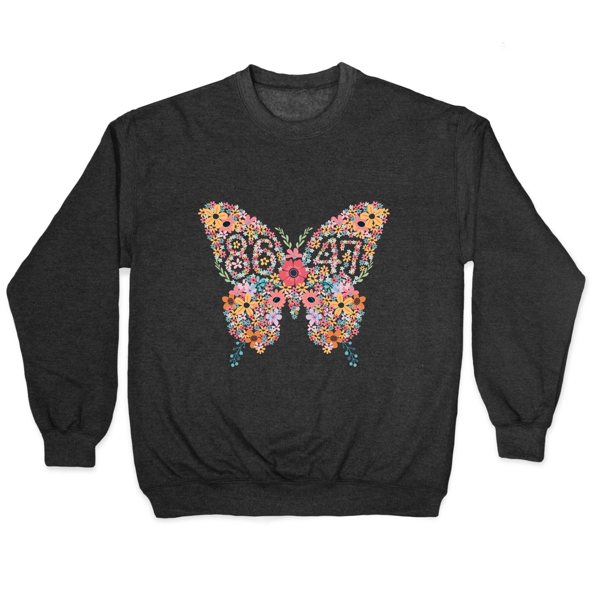 8647 Anti Trump Butterfly Crewneck Sweatshirt T-Shirts, Hoodie | CoreVibeTees.com (Image 1)