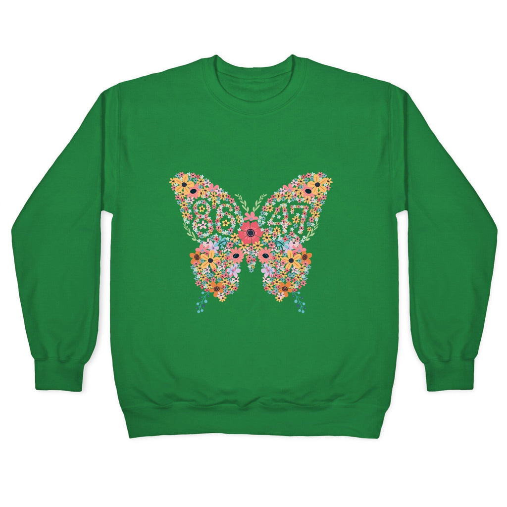8647 Anti Trump Butterfly Crewneck Sweatshirt T-Shirts, Hoodie | CoreVibeTees.com (Image 3)