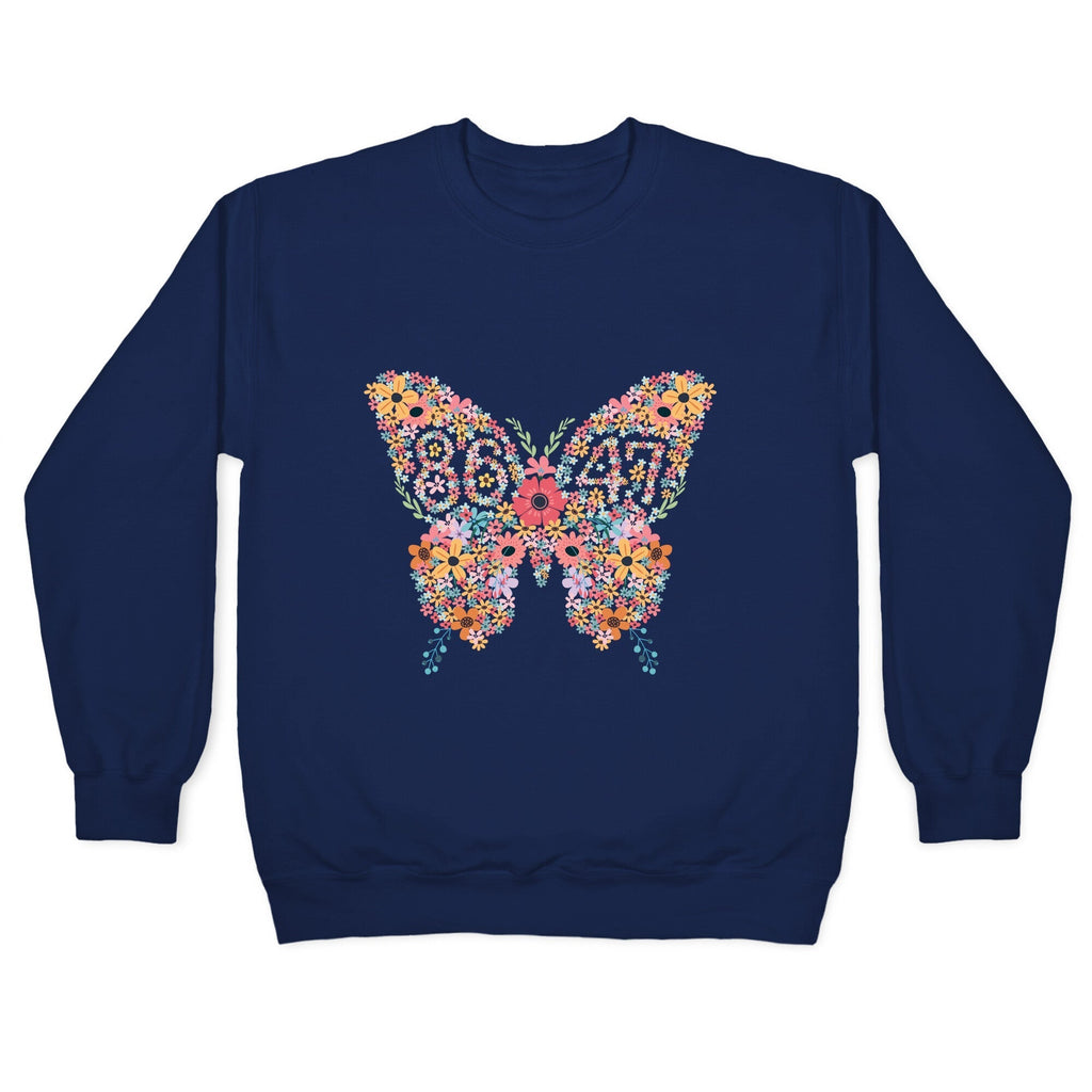 8647 Anti Trump Butterfly Crewneck Sweatshirt T-Shirts, Hoodie | CoreVibeTees.com (Image 4)