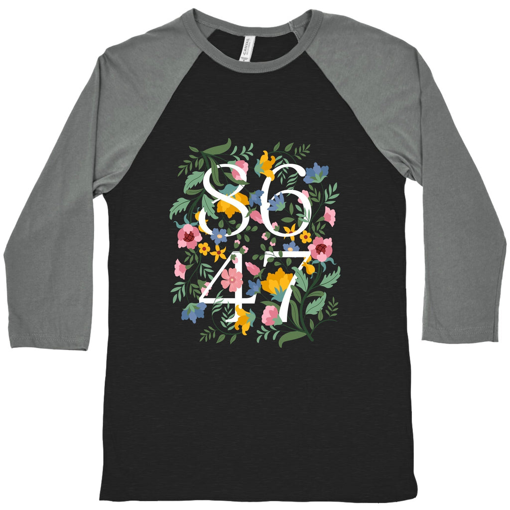 8647 Anti Trump Floral Baseball Tee Hoodie, Sweatshirt | CoreVibeTees.com (Image 1)