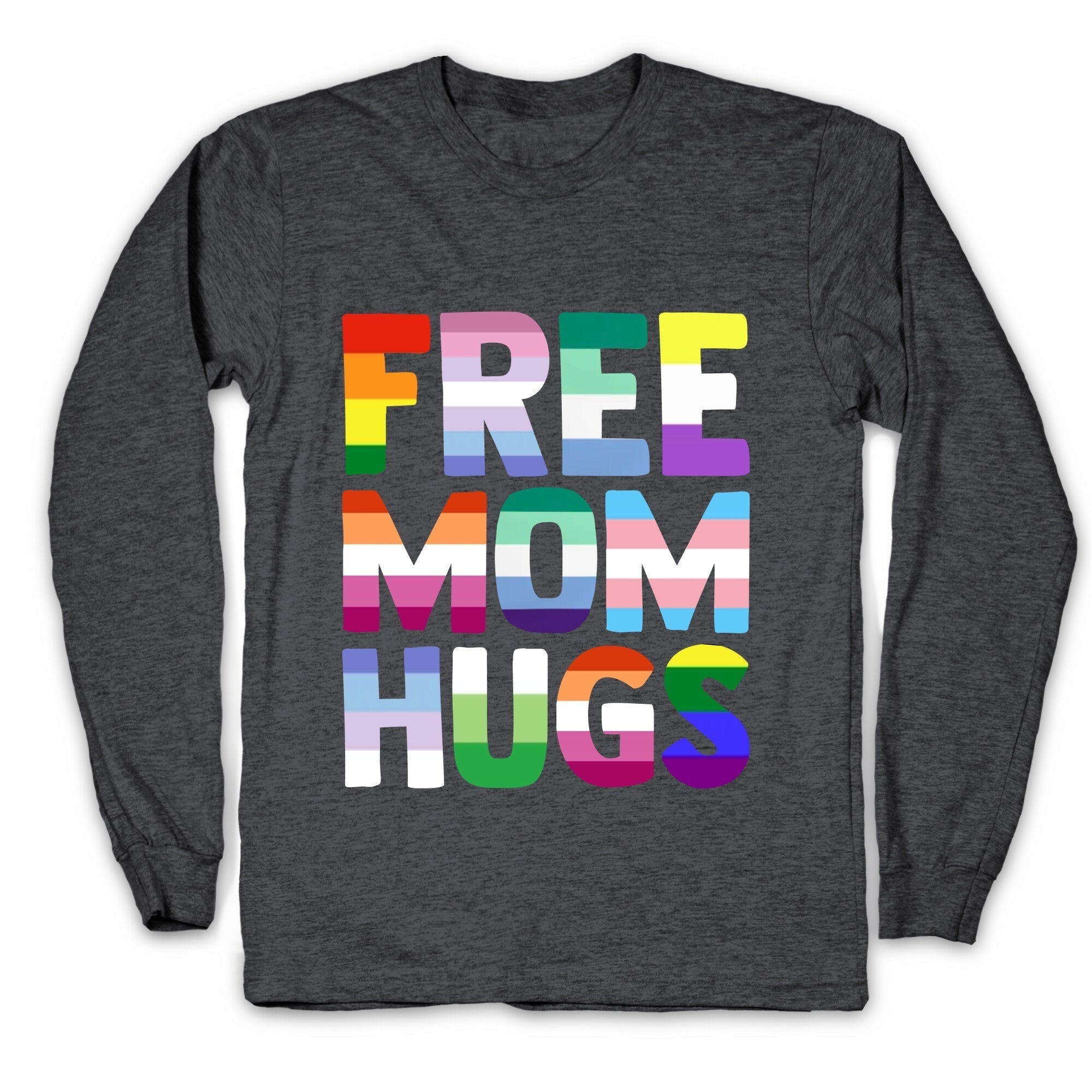 Free Mom Hugs Rainbow Longsleeve Tee Hoodie, Sweatshirt | CoreVibeTees.com (Image 2)