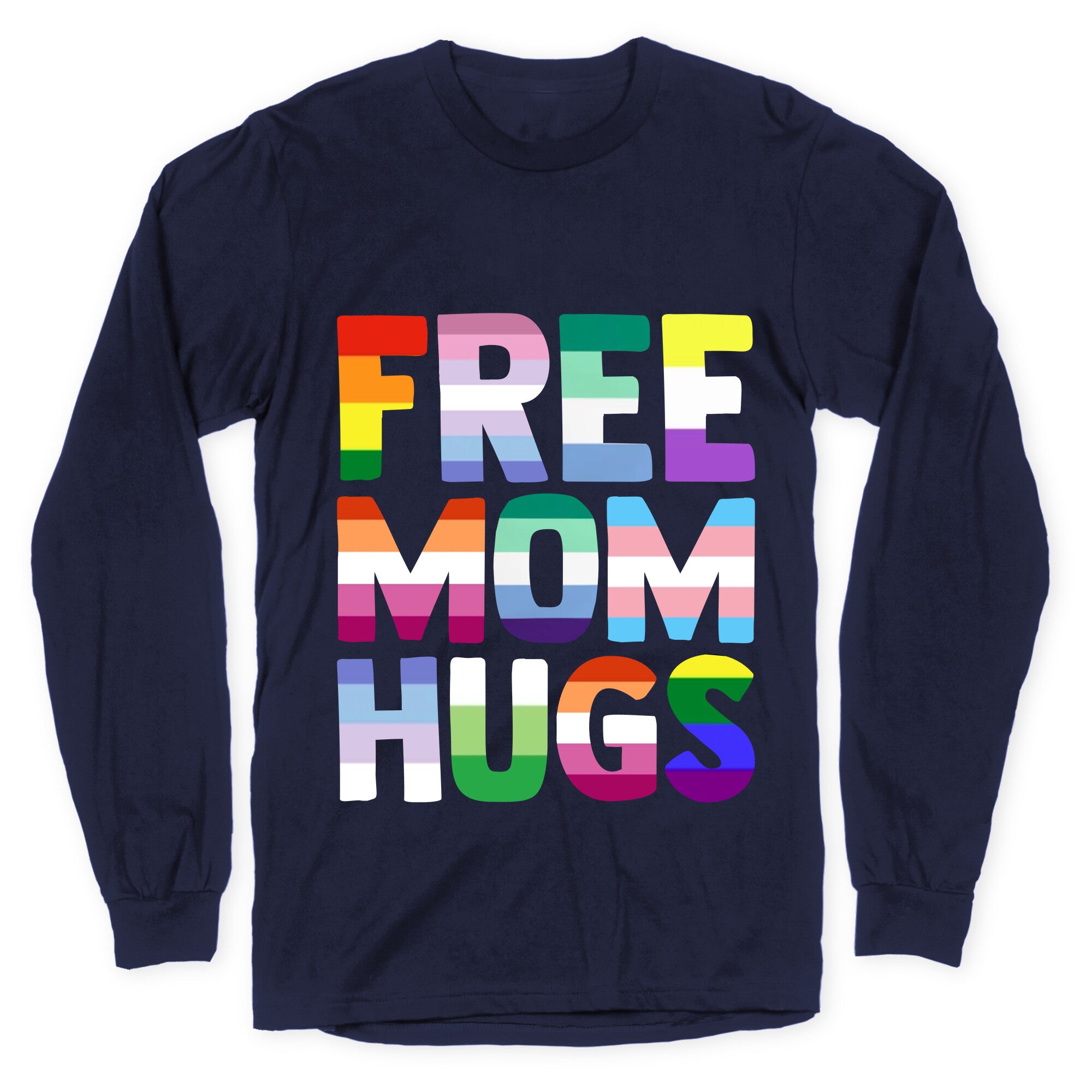 Free Mom Hugs Rainbow Longsleeve Tee Hoodie, Sweatshirt | CoreVibeTees.com (Image 4)
