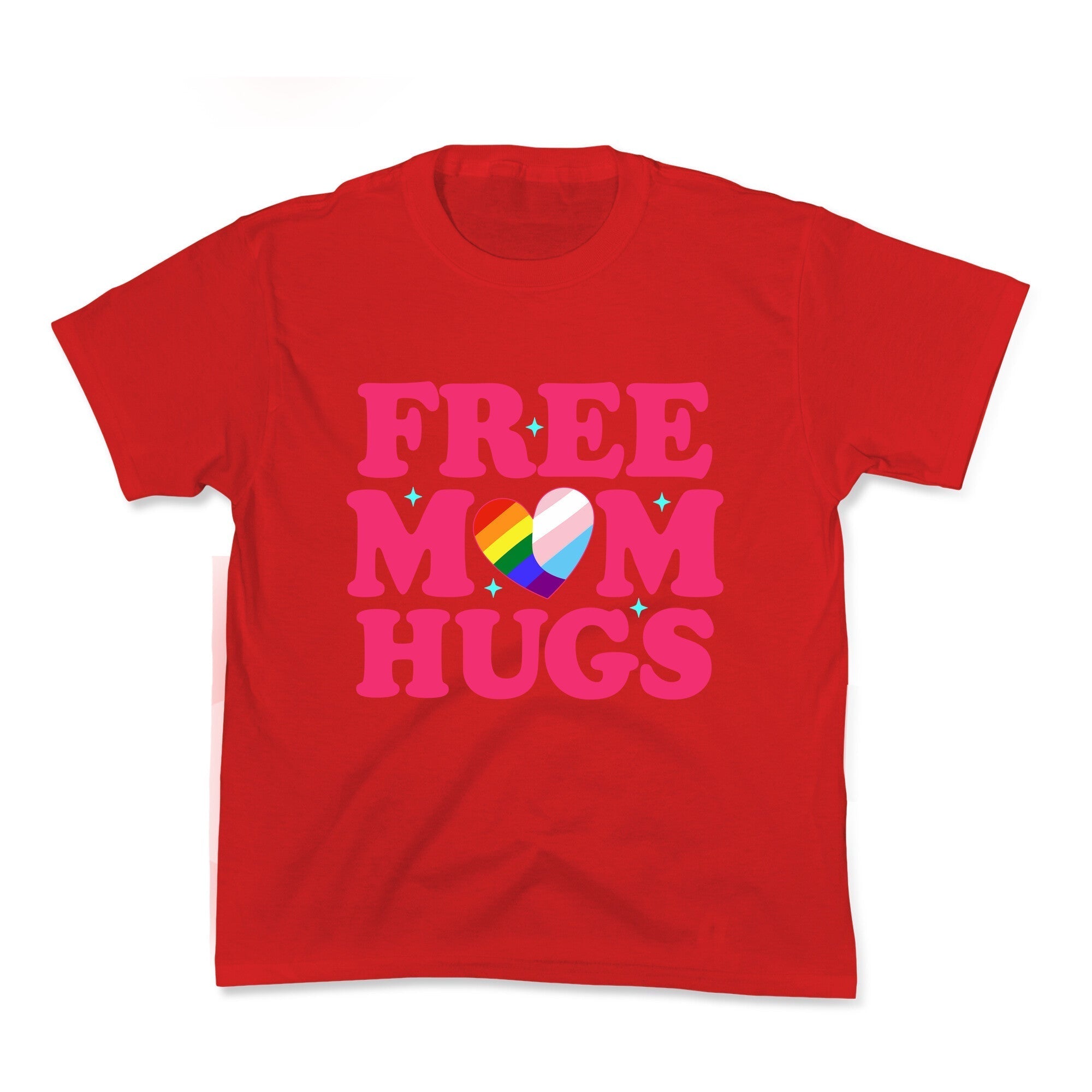 Free Mom Hugs Pride Kids Tee Hoodie, Sweatshirt | CoreVibeTees.com (Image 3)