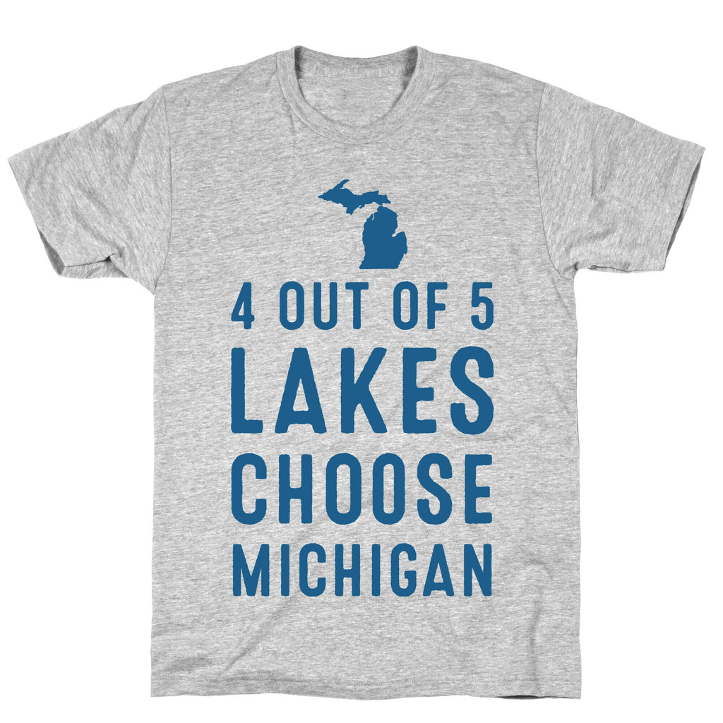 4 Out of 5 Lakes Choose Michigan T-Shirt Hoodie, Sweatshirt | CoreVibeTees.com (Image 3)
