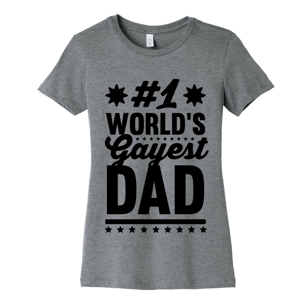 #1 World's Gayest Dad Women's Cotton Tee Hoodie, Sweatshirt | CoreVibeTees.com (Image 2)