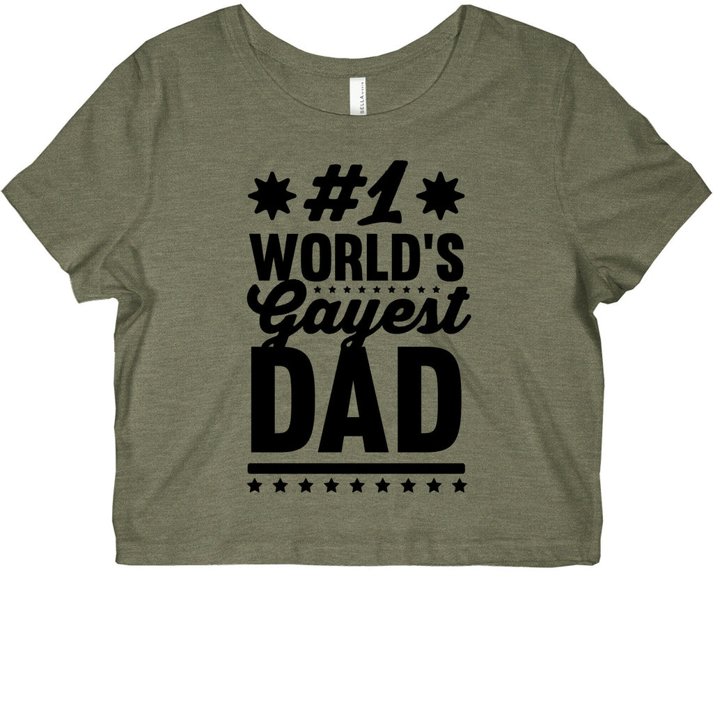 #1 World's Gayest Dad Graphic Baby Tee Hoodie, Sweatshirt | CoreVibeTees.com (Image 1)