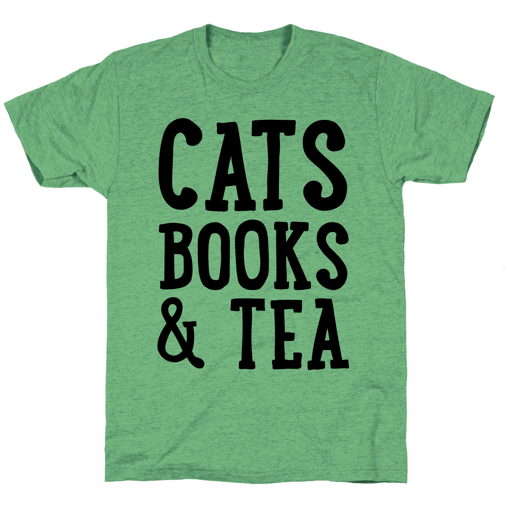 Cats, Books & Tea Unisex Triblend Tee Hoodie, Sweatshirt | CoreVibeTees.com (Image 1)