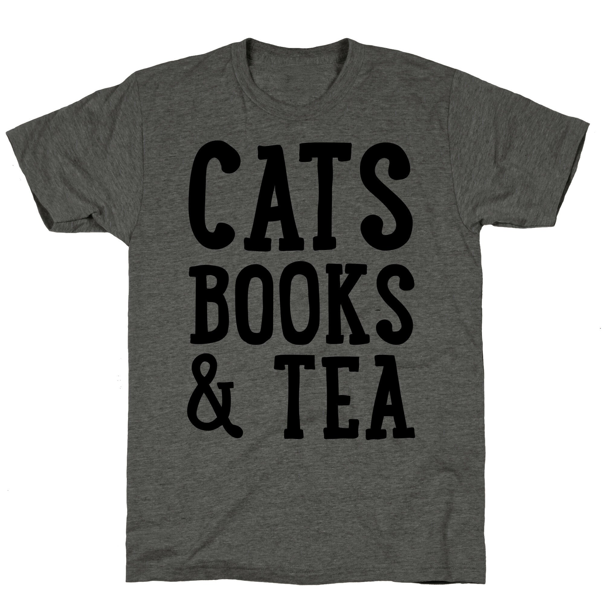 Cats, Books & Tea Unisex Triblend Tee Hoodie, Sweatshirt | CoreVibeTees.com (Image 2)