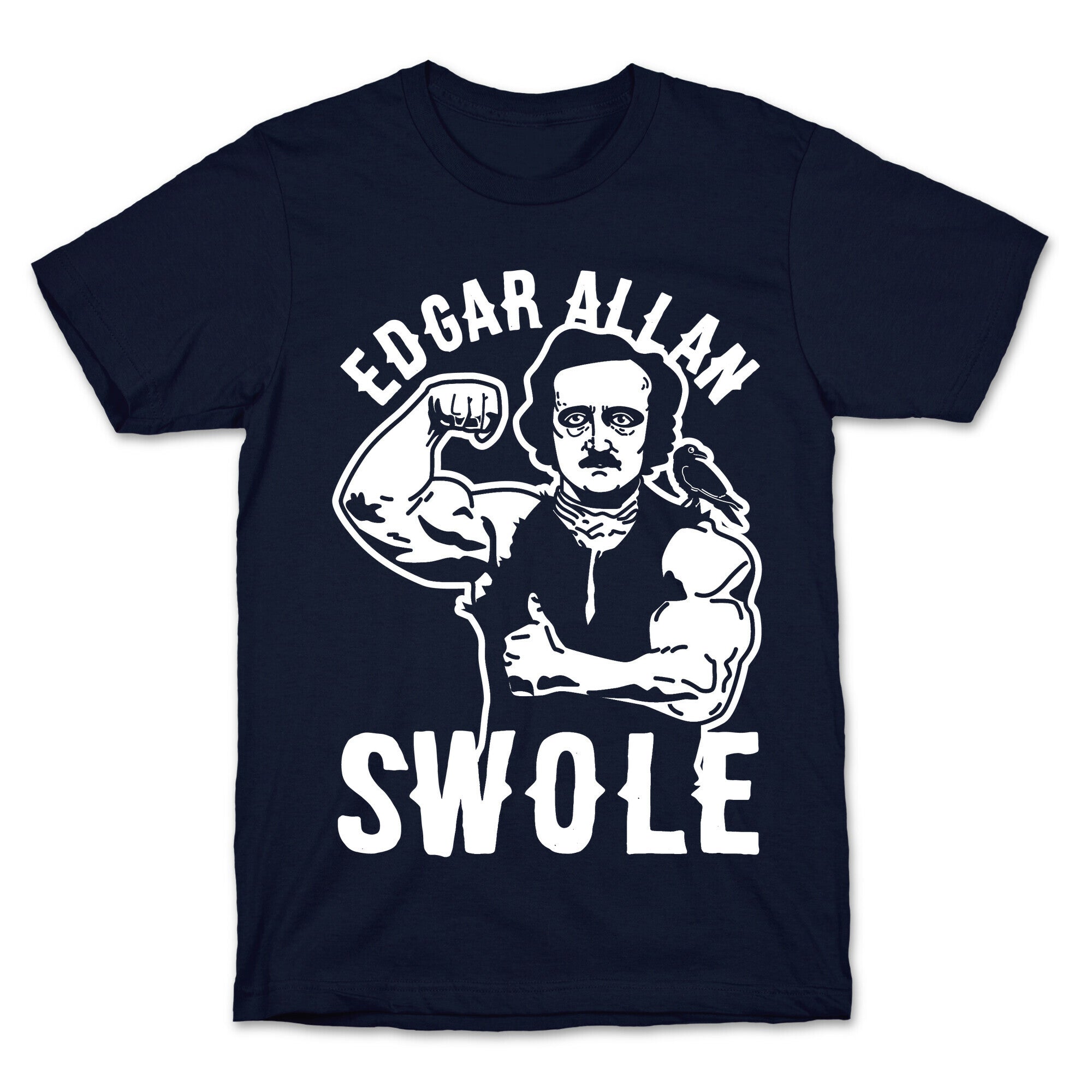 Edgar Allan Swole T-Shirt Hoodie, Sweatshirt | CoreVibeTees.com (Image 4)