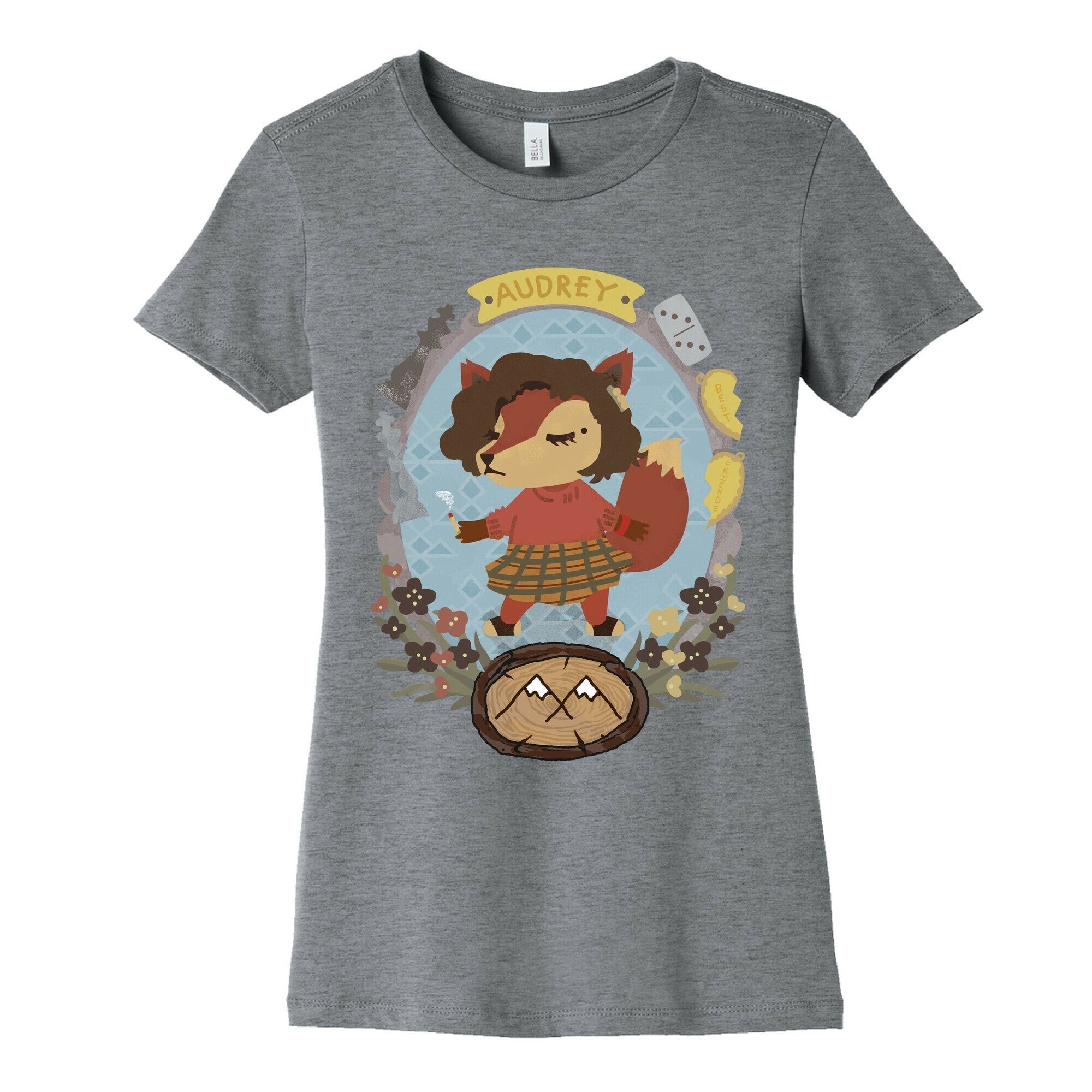 Audrey Horn Fox Women's Cotton Tee Hoodie, Sweatshirt | CoreVibeTees.com (Image 2)