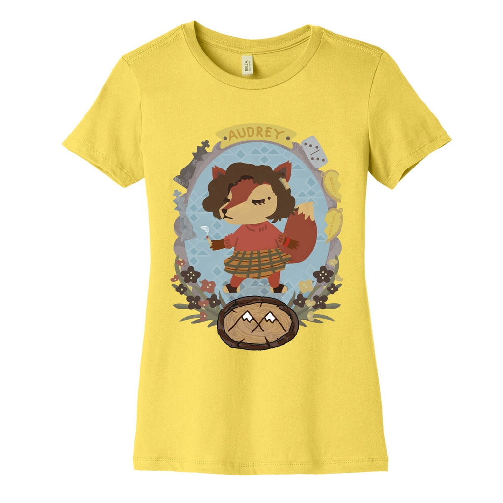 Audrey Horn Fox Women's Cotton Tee Hoodie, Sweatshirt | CoreVibeTees.com (Image 3)