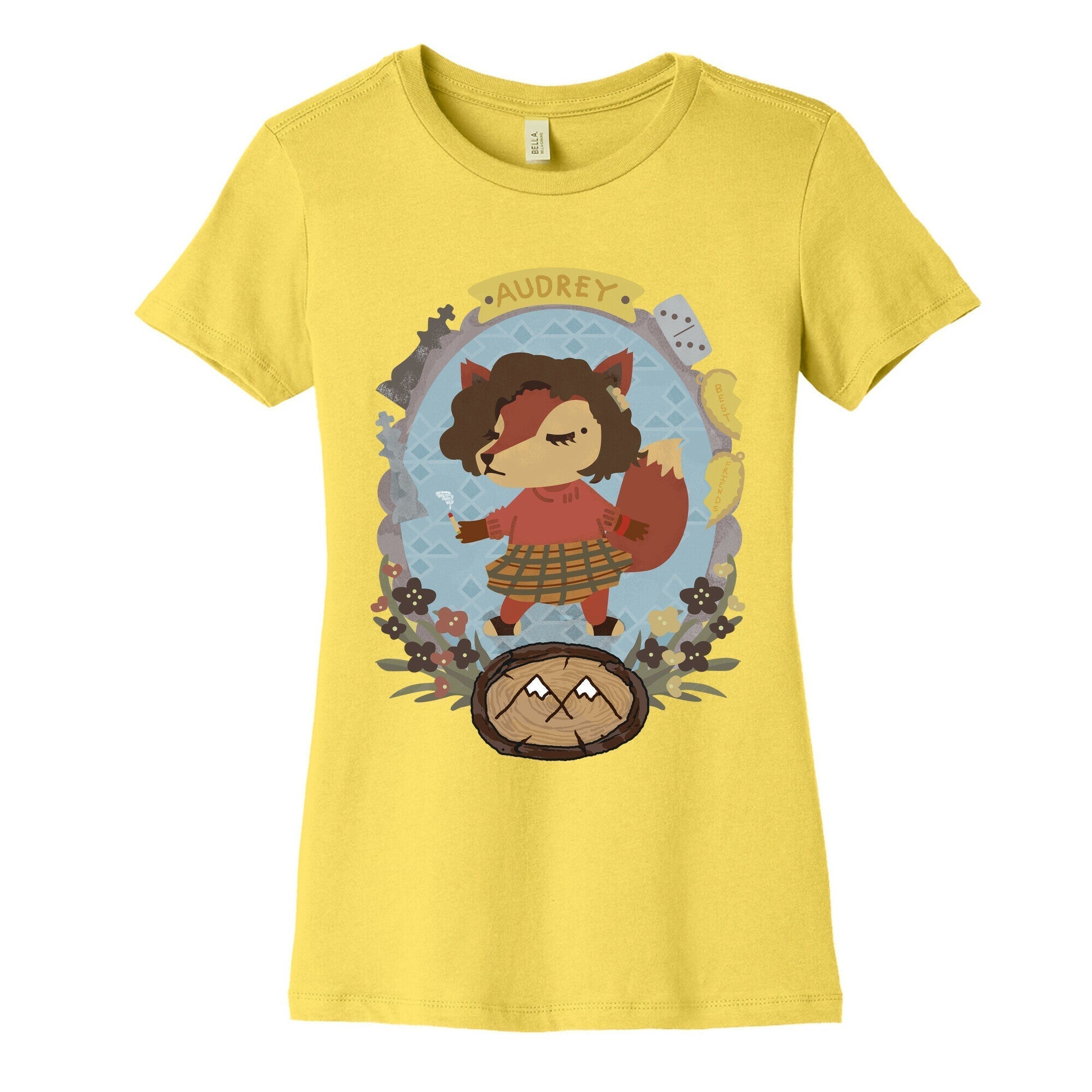 Audrey Horn Fox Women's Cotton Tee Hoodie, Sweatshirt | CoreVibeTees.com (Image 3)