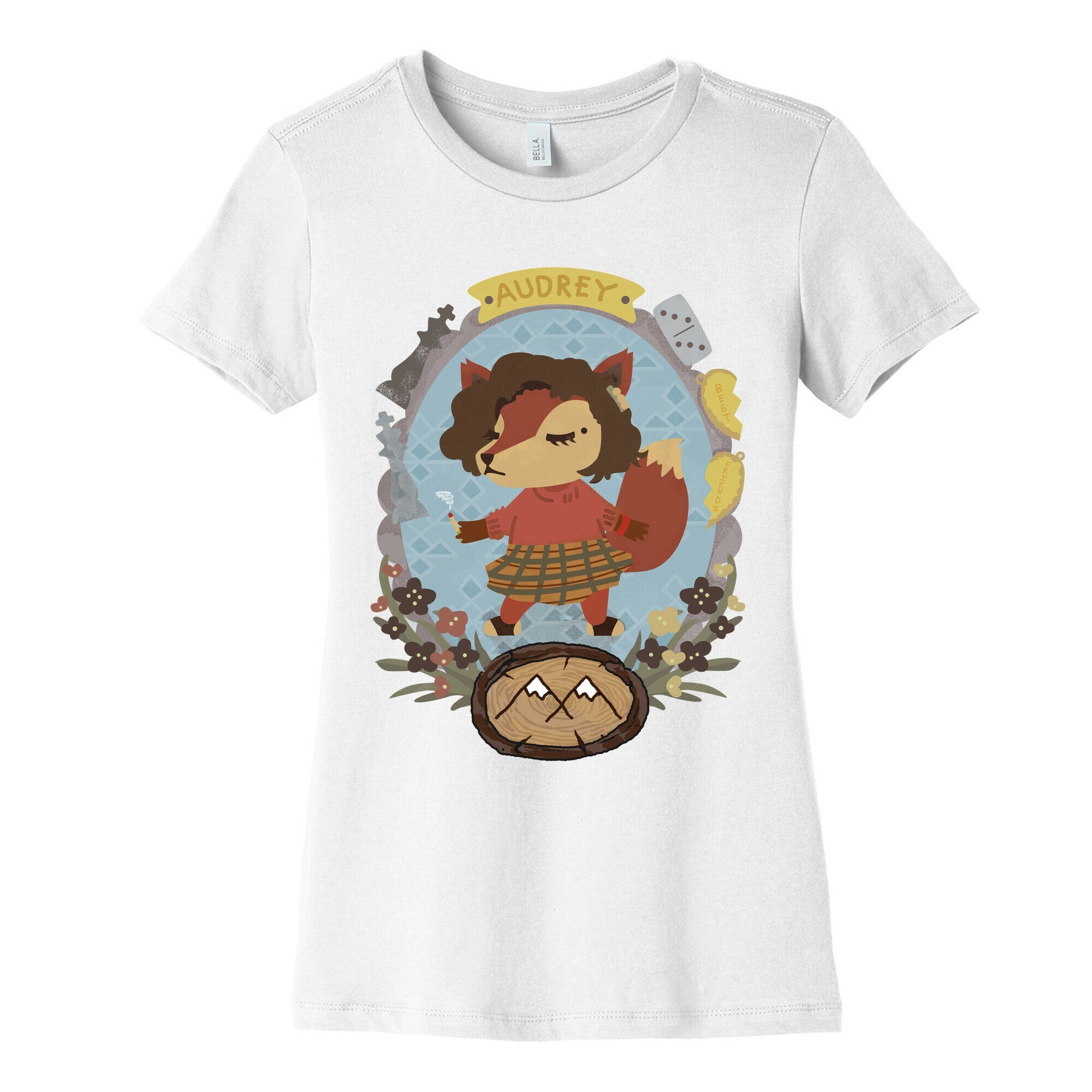Audrey Horn Fox Women's Cotton Tee Hoodie, Sweatshirt | CoreVibeTees.com (Image 4)