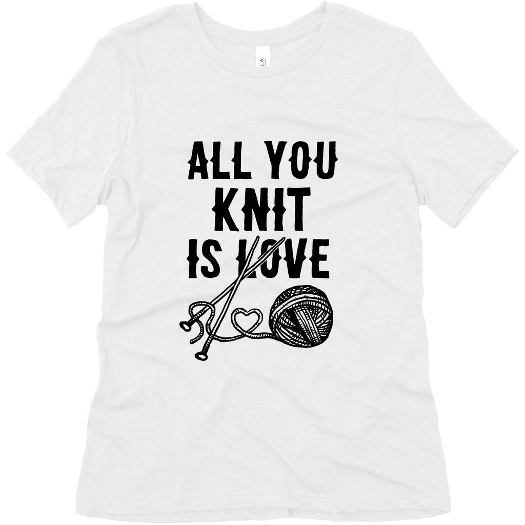 All You Knit Is Love Women's Triblend Tee Hoodie, Sweatshirt | CoreVibeTees.com (Image 2)