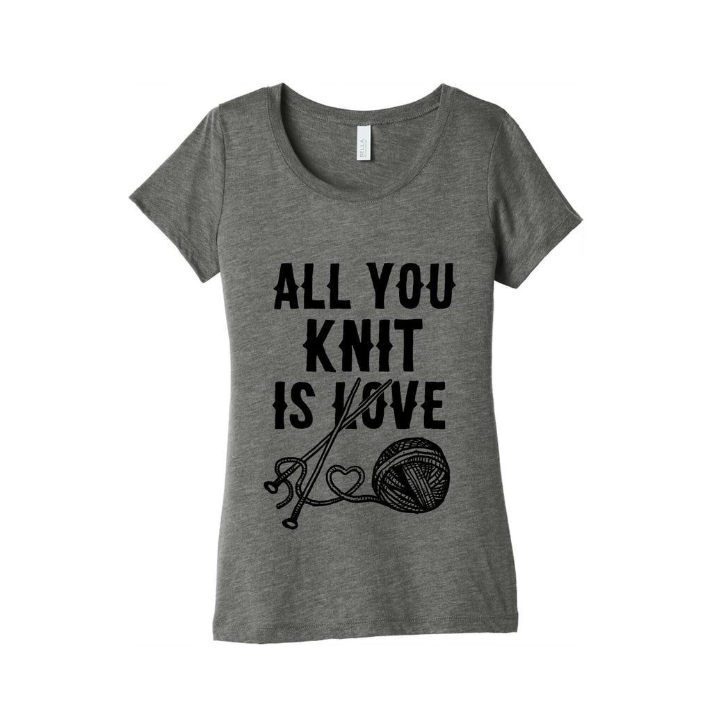 All You Knit Is Love Women's Triblend Tee Hoodie, Sweatshirt | CoreVibeTees.com (Image 1)