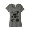 All You Knit Is Love Women's Triblend Tee Hoodie, Sweatshirt | CoreVibeTees.com (Image 1)
