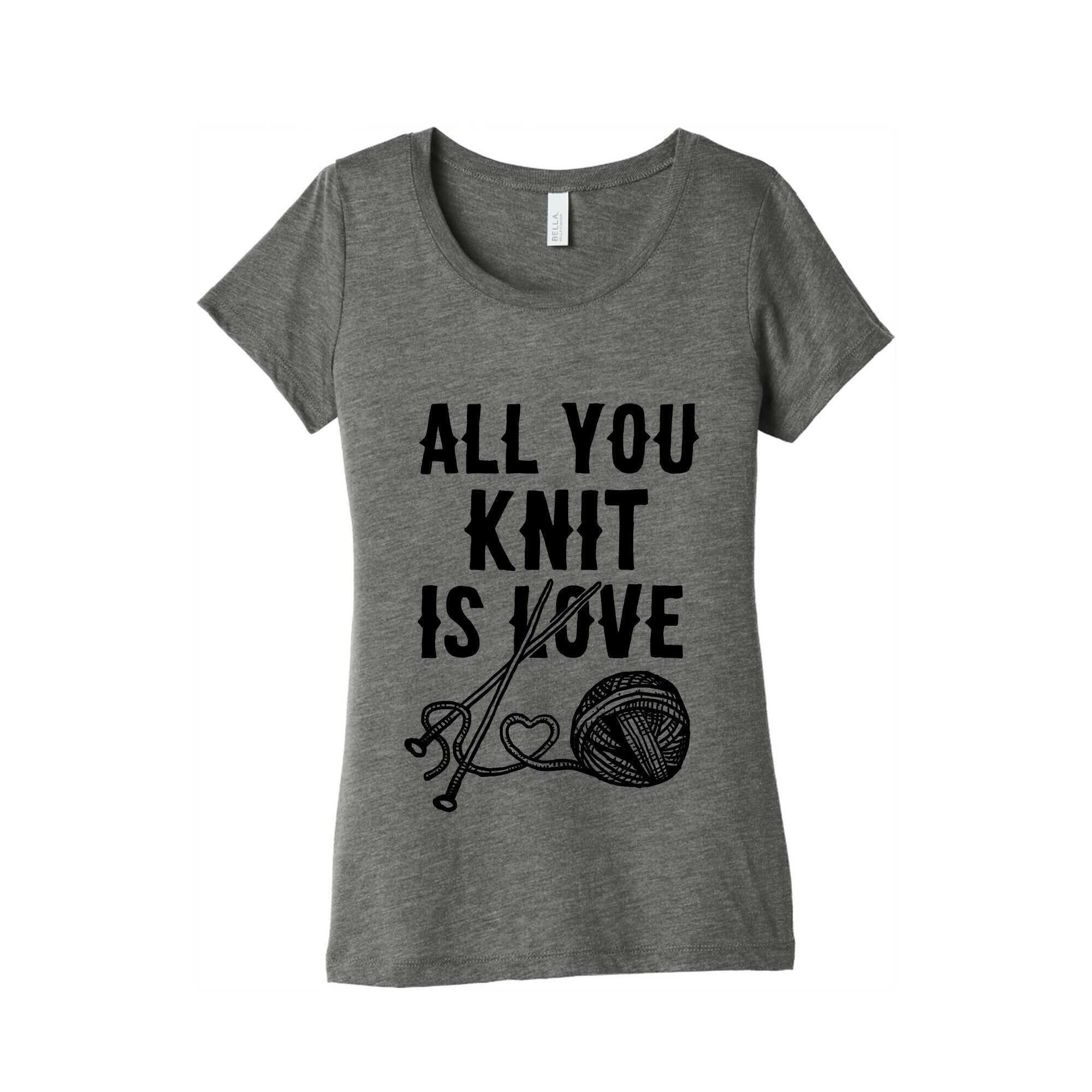 All You Knit Is Love Women's Triblend Tee Hoodie, Sweatshirt | CoreVibeTees.com (Image 1)