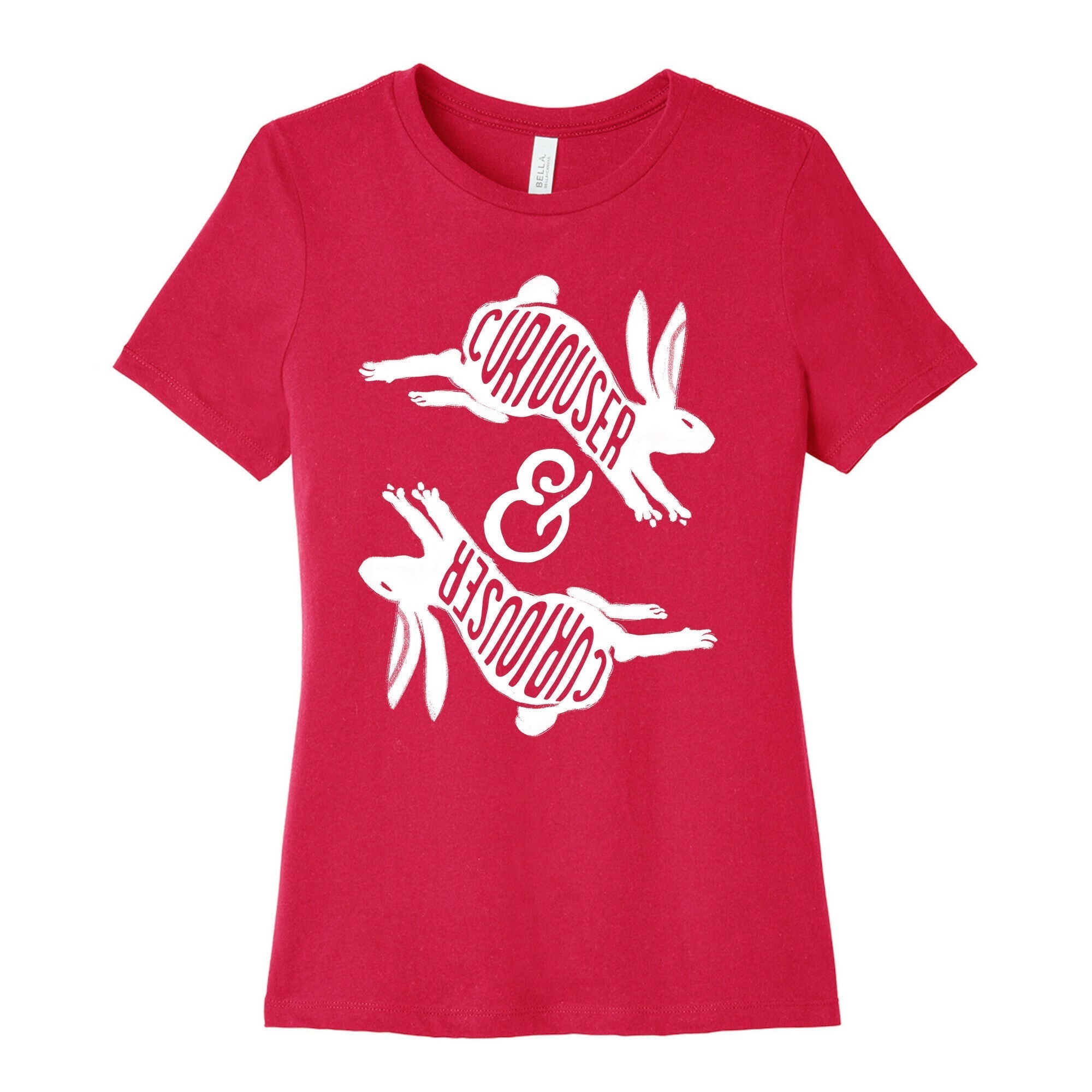 Curiouser And Curiouser Women's Cotton Tee Hoodie, Sweatshirt | CoreVibeTees.com (Image 2)