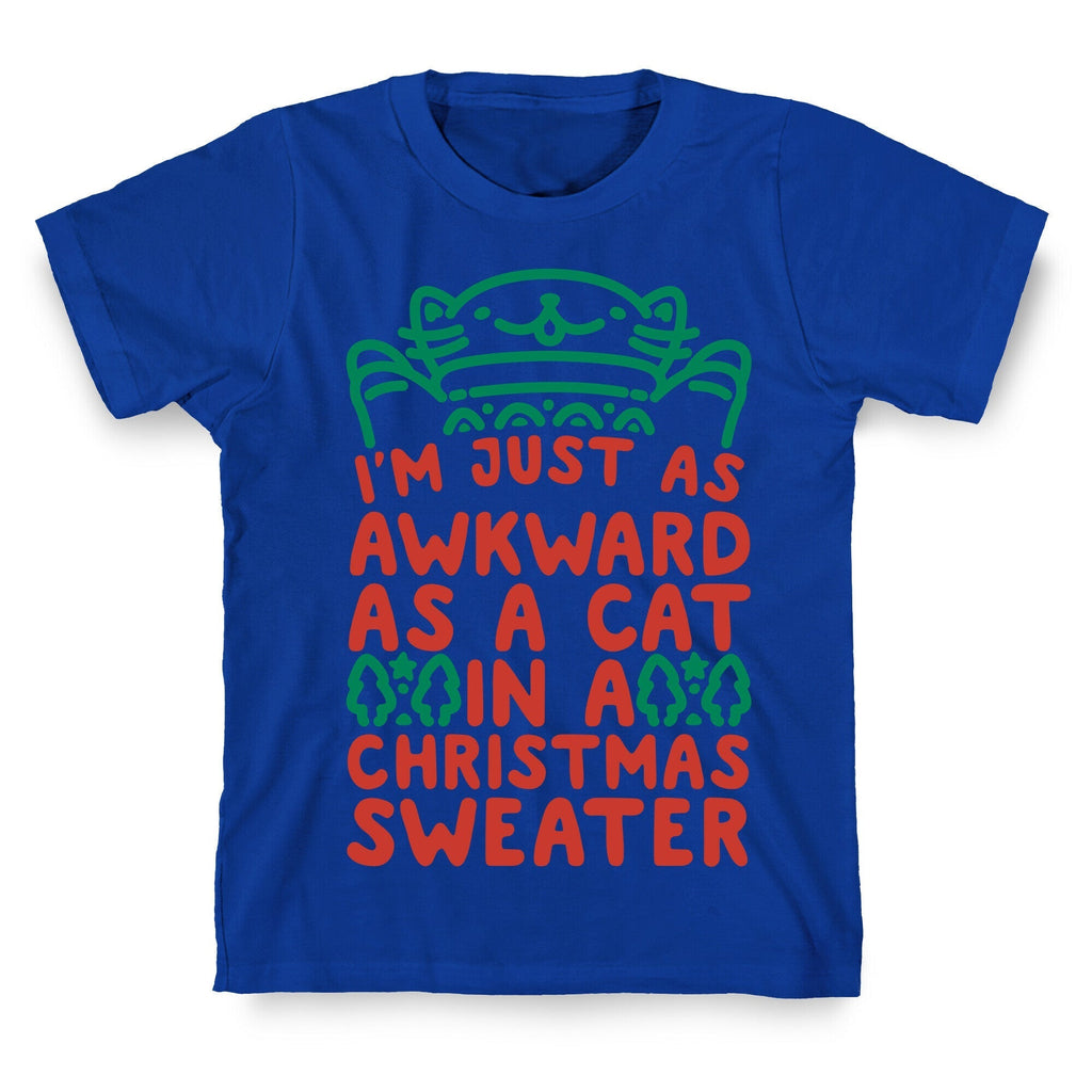 Awkward As A Cat In A Christmas Sweater T-Shirt Hoodie, Sweatshirt | CoreVibeTees.com (Image 4)