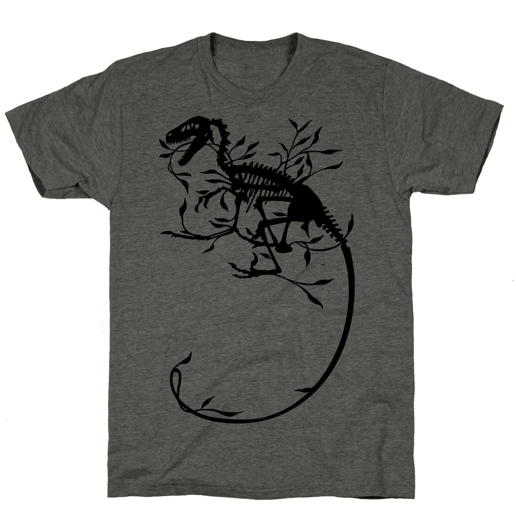 Floral Dinosaur Unisex Triblend Tee Hoodie, Sweatshirt | CoreVibeTees.com (Image 2)