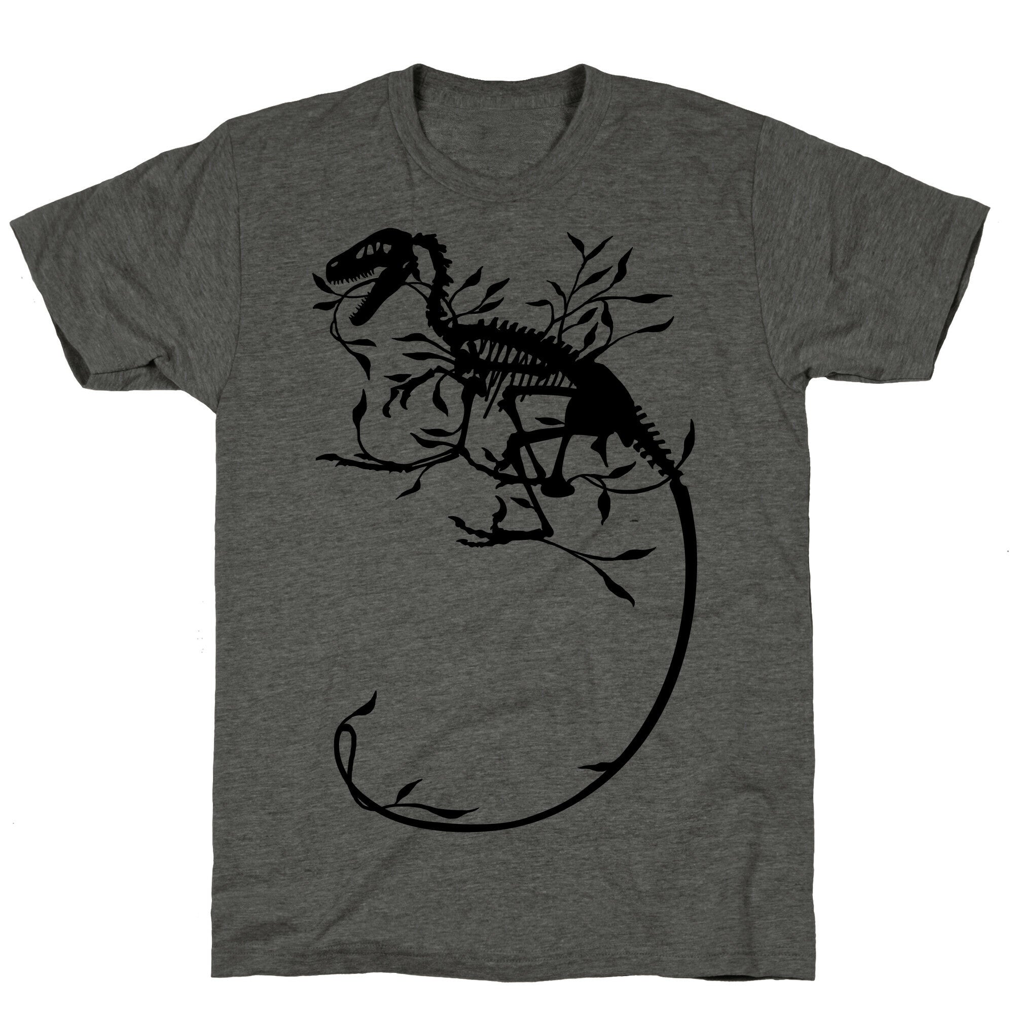Floral Dinosaur Unisex Triblend Tee Hoodie, Sweatshirt | CoreVibeTees.com (Image 2)