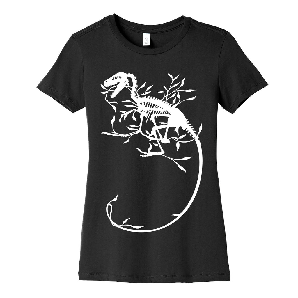 Floral Dinosaur Women's Cotton Tee Hoodie, Sweatshirt | CoreVibeTees.com (Image 5)