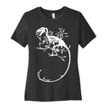 Floral Dinosaur Women's Cotton Tee Hoodie, Sweatshirt | CoreVibeTees.com (Image 1)