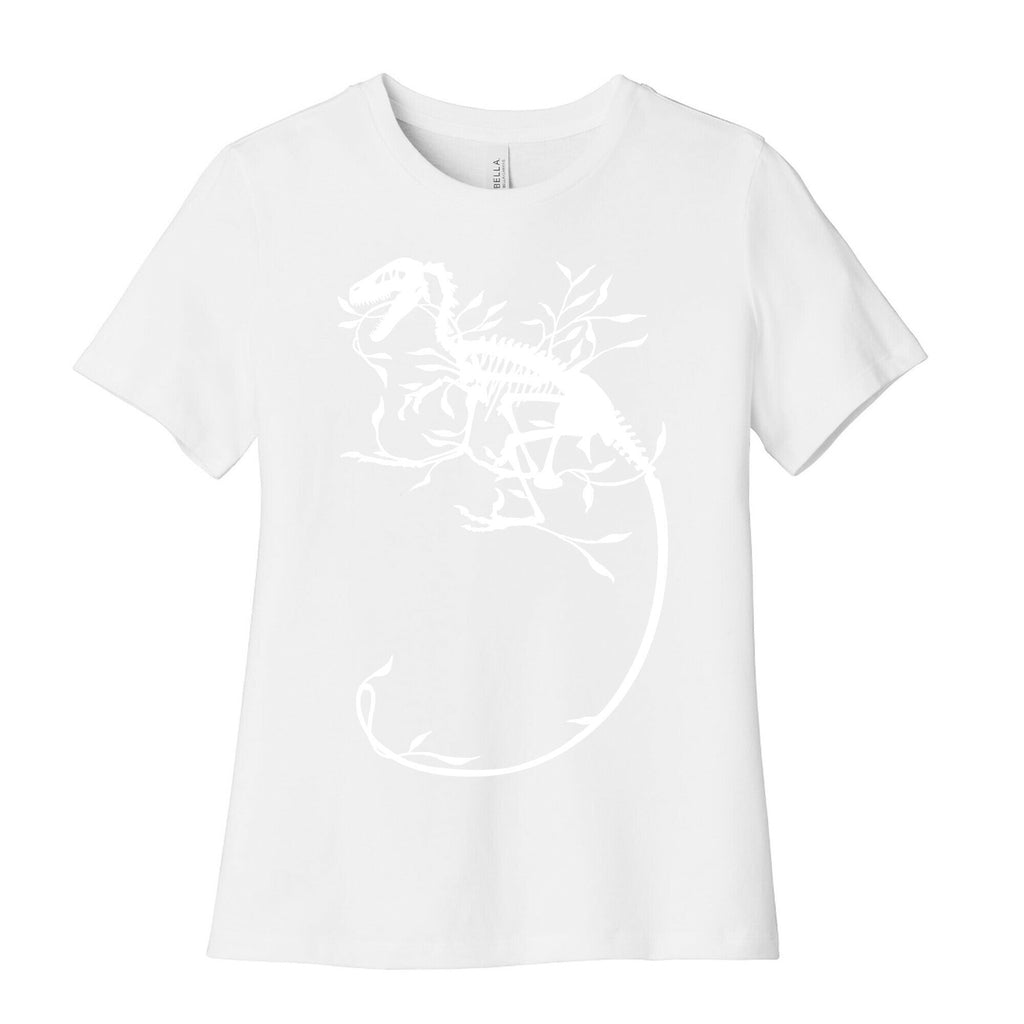 Floral Dinosaur Women's Cotton Tee Hoodie, Sweatshirt | CoreVibeTees.com (Image 4)