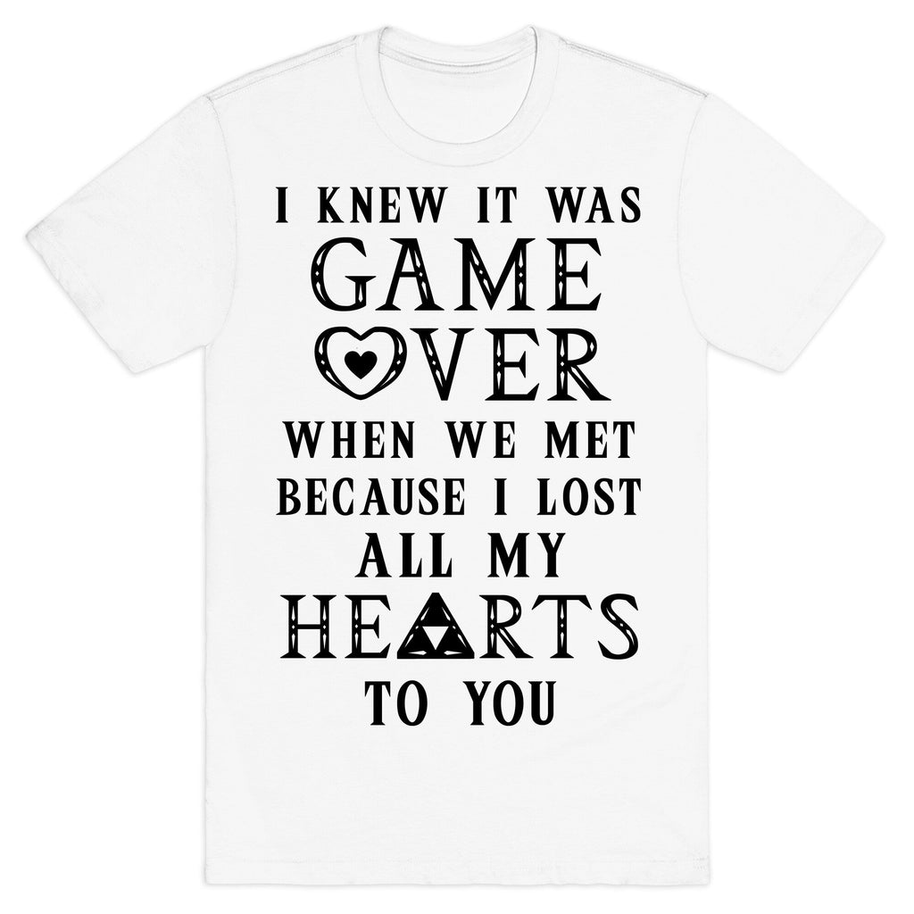 Game Over I Lost All My Hearts To You T-Shirt Hoodie, Sweatshirt | CoreVibeTees.com (Image 2)