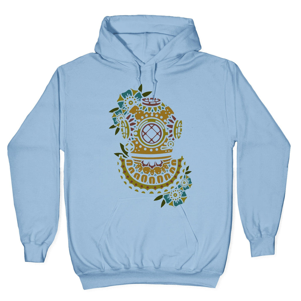 Floral Diving Helmet Hoodie T-Shirts, Sweatshirt | CoreVibeTees.com (Image 4)