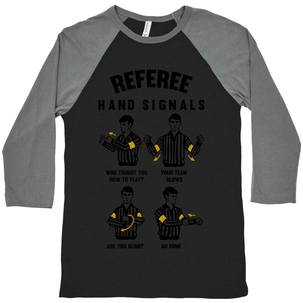 Funny Referee Hand Signals Baseball Tee Hoodie, Sweatshirt | CoreVibeTees.com (Image 3)