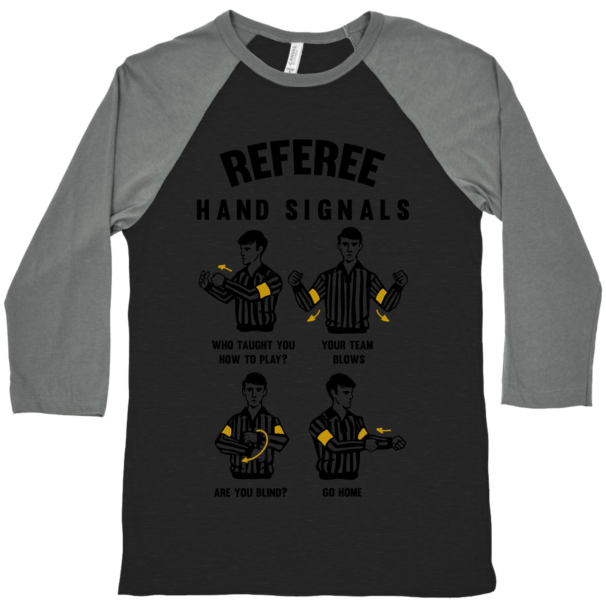 Funny Referee Hand Signals Baseball Tee Hoodie, Sweatshirt | CoreVibeTees.com (Image 3)