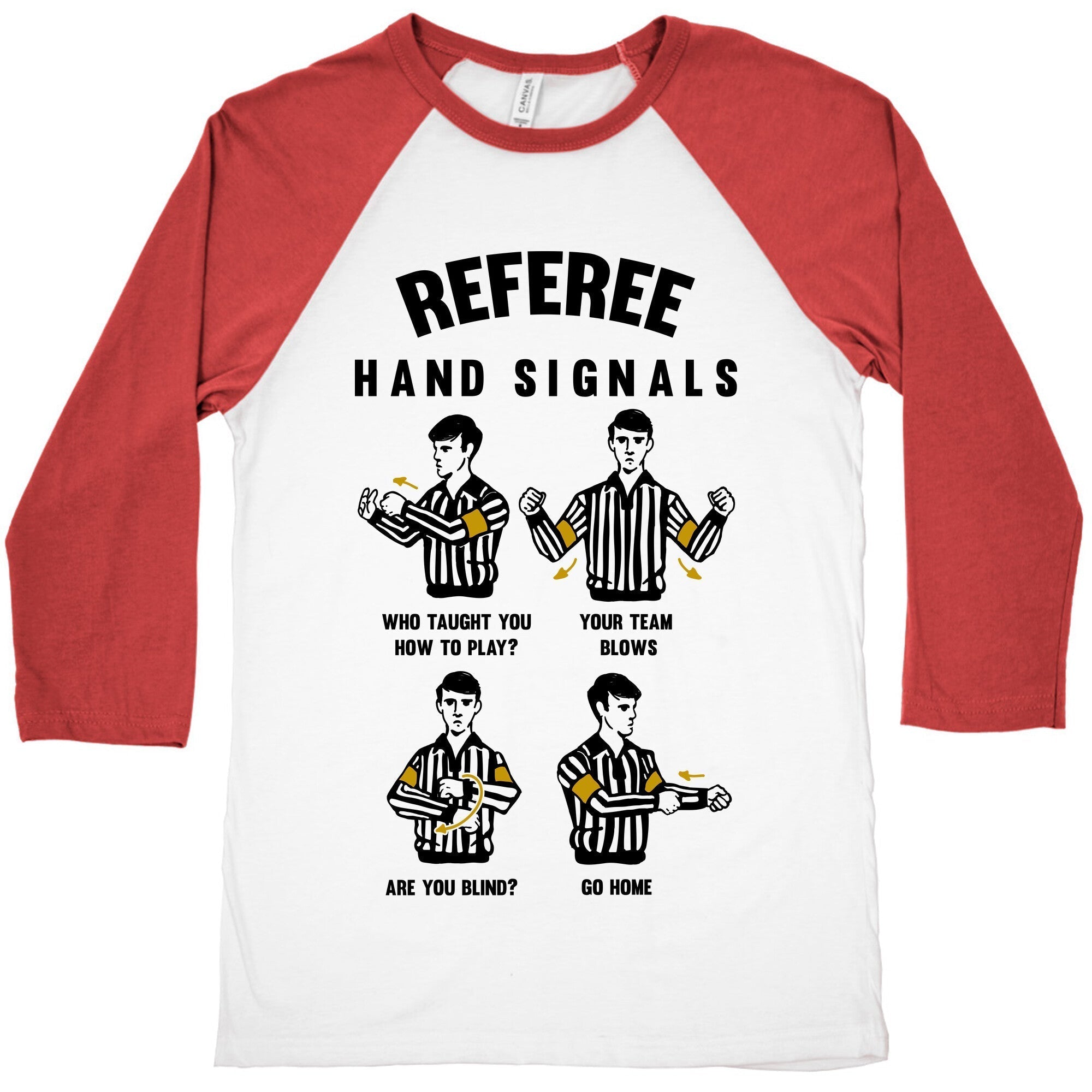Funny Referee Hand Signals Baseball Tee Hoodie, Sweatshirt | CoreVibeTees.com (Image 2)