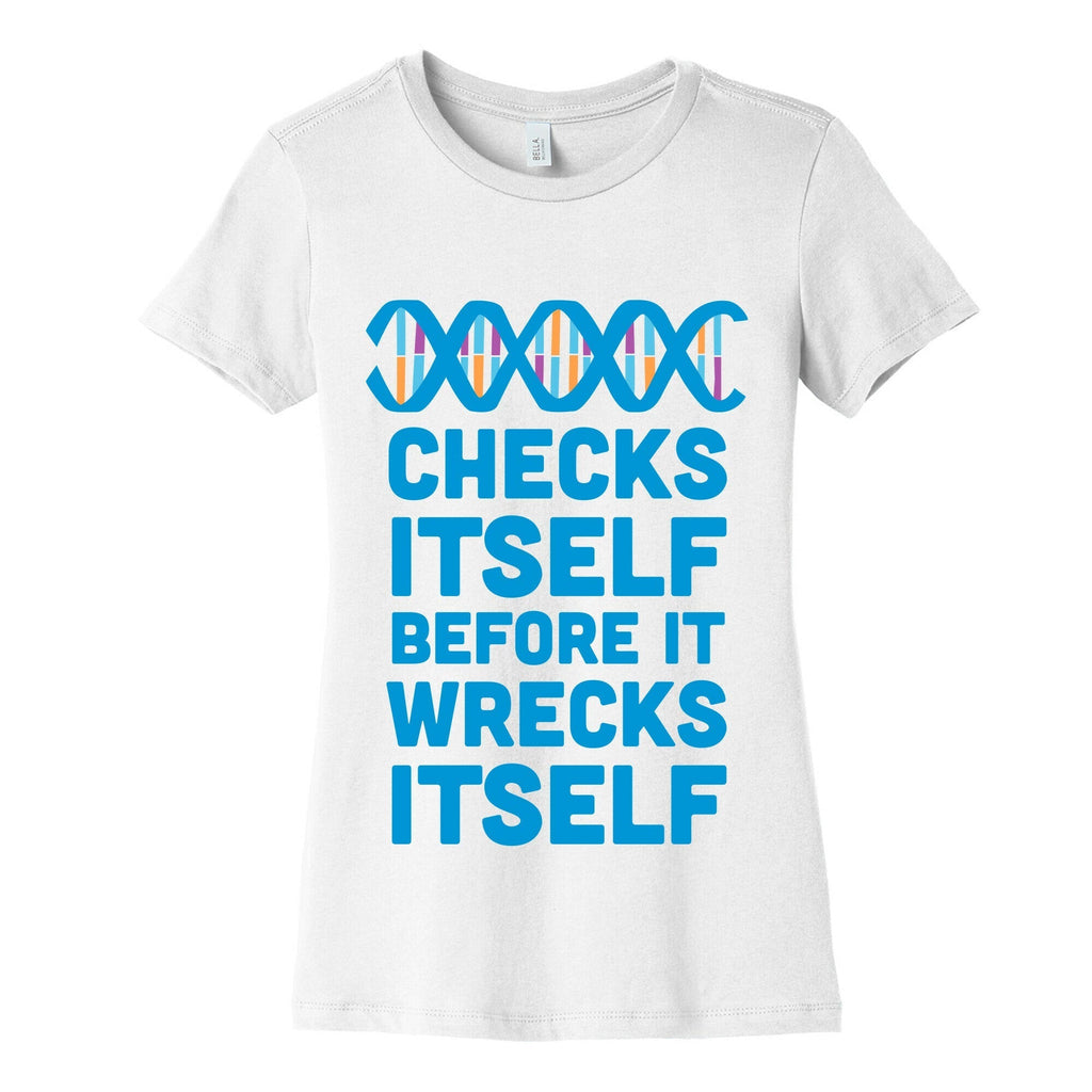 DNA Checks Itself Before It Wrecks Itself Women's Cotton Tee Hoodie, Sweatshirt | CoreVibeTees.com (Image 4)