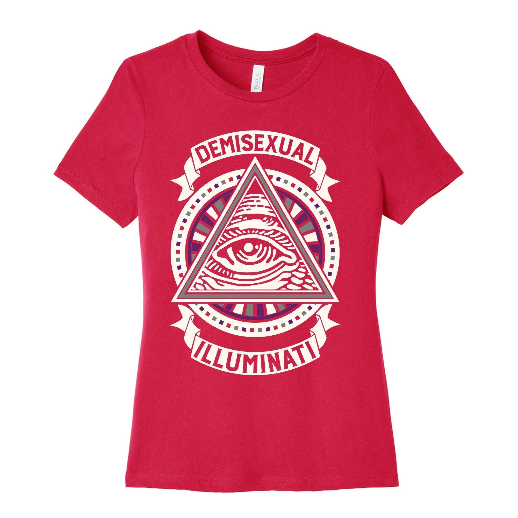 Demisexual Illuminati Women's Cotton Tee Hoodie, Sweatshirt | CoreVibeTees.com (Image 2)