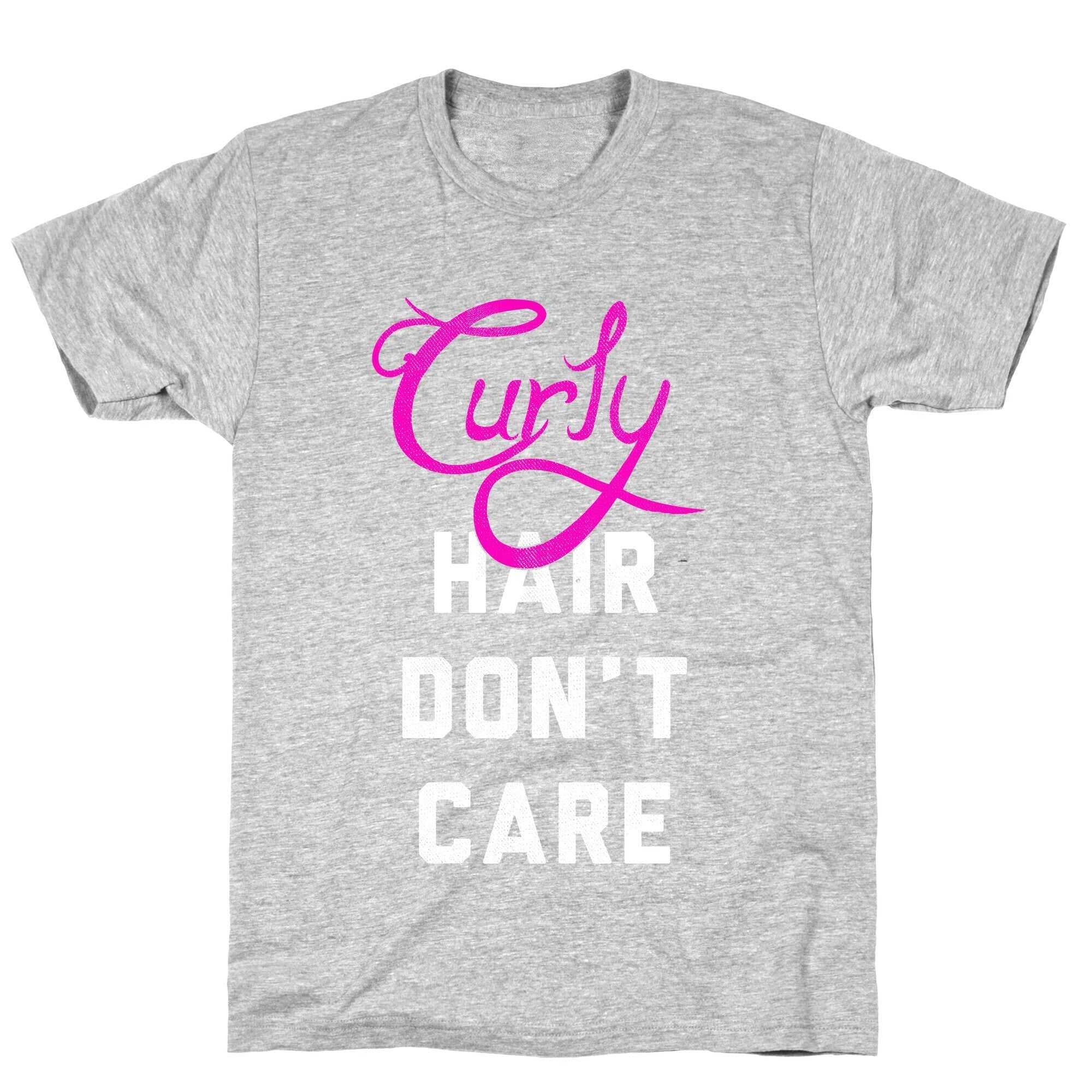 Curly Hair Don't Care (dark) T-Shirt Hoodie, Sweatshirt | CoreVibeTees.com (Image 2)