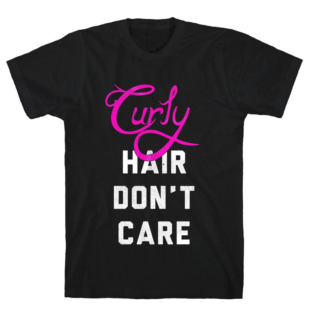 Curly Hair Don't Care (dark) T-Shirt Hoodie, Sweatshirt | CoreVibeTees.com (Image 1)