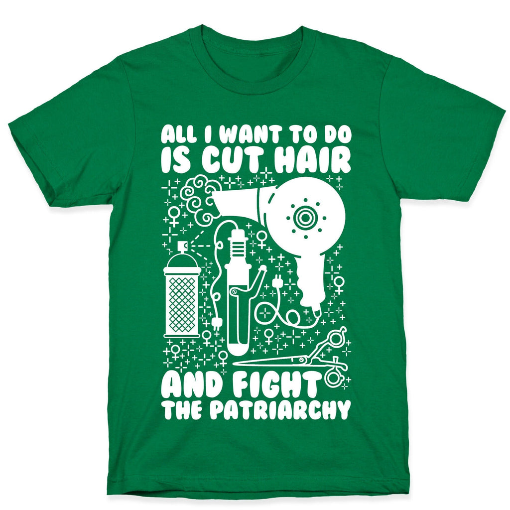 All I Want to Do is Cut Hair and Fight the Patriarchy T-Shirt Hoodie, Sweatshirt | CoreVibeTees.com (Image 3)